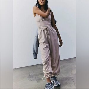 Free People Cream Jumpsuit